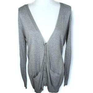 H&M BASIC GRAY CARDIGAN SZ.S EUC